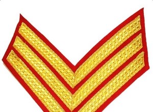 El chevron de 4 barras (cuatro franjas en forma de V) es el insignia más común del rango de Sergeant. - Product Image 3