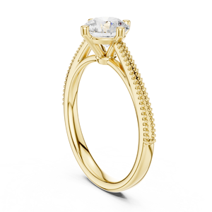 Anillo Solitario de Oro Amarillo Sólido de 14k con Diamante Redondo de 1CT, Modelo Aries Jewel Classic, para Mujer, Ideal para Compromiso, Aniversario o Regalo de Boda - Product Image 4