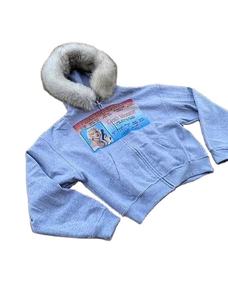 Sudaderas con capucha con estampado de pantalla Chaquetas Fabricante Logotipo personalizado 440 GSM Algodón pesado French Terry Zip Up Fur Sudadera con capucha unisex para hombres - Product Image 2