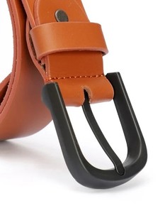 Cinturones de Vestir Formales de Cuero Genuino para Hombre, Elegantes y Casuales para Jeans, con Hebilla de Pin y Logotipo Personalizado 2025 - Product Image 2