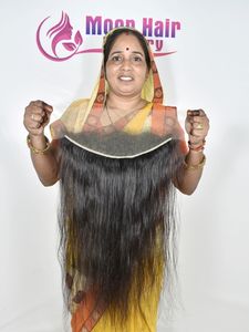 ผมแท้คุณภาพสูงสวยงามแบบ HD Frontal Straight ราคาขายส่ง จัดเรียงเกล็ดผมอย่างดี จากโรงงานอินเดีย มีจำหน่าย - Product Image 4