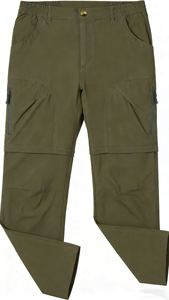 <span class=keywords><strong>Pantalon</strong></span> de randonnée <span class=keywords><strong>convertible</strong></span> pour homme, fermeture éclair amovible, automne, écologique, séchage rapide, 2-en-1, léger, multi-poches cargo - Product Image 5