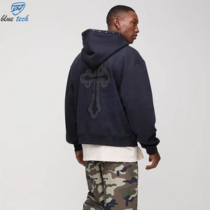 Sweat à capuche zippé pour homme de haute qualité, en molleton de coton, vêtements décontractés, streetwear, fabricant et fournisseur, impression de logo et design personnalisés - Product Image 2