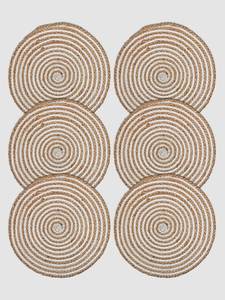 Placemats Round Bamboo Table <b>Mats</b> Handmade Bohemian Style 450mm Diameter Natural Weave Placemats with Tassels - Product Image 6