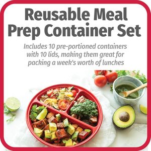 Set di Contenitori per Alimenti Senza BPA, Adatti a Microonde e Lavastoviglie, con Scomparti Etichettati e Organizzatori, Set di Stoviglie - Product Image 3