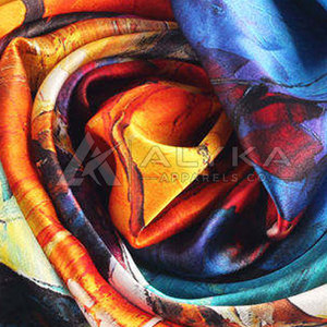 Fabricant pakistanais, prix de gros personnalisé, bandanas unisexes de luxe de taille moyenne, fournisseur principal, fabrication en usine, logo personnalisé, 100% soie - Product Image 6
