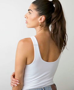 Débardeur court tricoté pour femme, style vintage, personnalisé, col en V, en Spandex/Polyester, avec rubans, séchage rapide, respirant, écologique, pour le yoga - Product Image 3