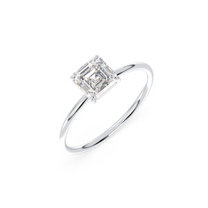 REYES Wholesale HPHT CVD Lab Grown Diamond Engagement Ring in 14K White Gold Rhodium Plated Wedding Fine Jewelry For Women - Product Image 1