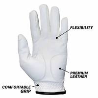 Guantes de Golf Personalizados OEM para Hombre, de Cuero Cabretta, con Cierre de Velcro, Alto Agarre, Resistentes al Sudor, para Deportes al Aire Libre