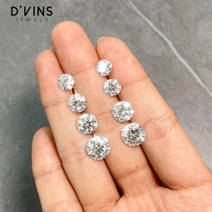 เพชรคุณภาพมาตรฐานเพาะเลี้ยงในห้องปฏิบัติการ สี D ขนาด 0.5 กะรัต 1 กะรัต 1.5 กะรัต 2.0 กะรัต 3 กะรัต รูปทรงกลมเจียระไนแบบบริลเลียนท์ แหล่งกำเนิดเมืองสุรัต สำหรับทำเครื่องประดับ - Product Image 6