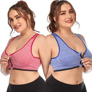 Ensemble de soutien-gorge de sport et de yoga de haute qualité pour femmes avec logo frontal, séchage rapide et respirant, en tissu Spandex/Nylon - Product Image 4
