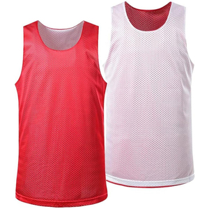 Chaleco de Baloncesto Reversible de Malla, Naranja y Negro, Sin Mangas, Unisex, Transpirable, de Poliéster, para Adultos - Product Image 5