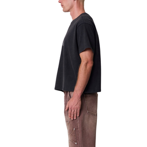 T-shirt homme col rond manches courtes, motif croisé devant et derrière, coupe ample, style streetwear, vente en gros, personnalisable OEM, en jersey de coton - Product Image 5