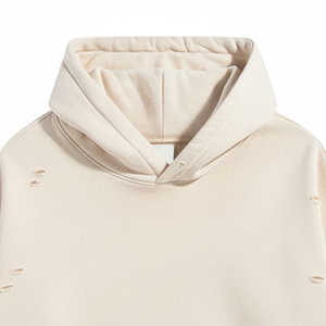 Sudadera con Capucha Desgastada para Hombre, Estilo Urbano Relajado, Colección Retro - Product Image 2