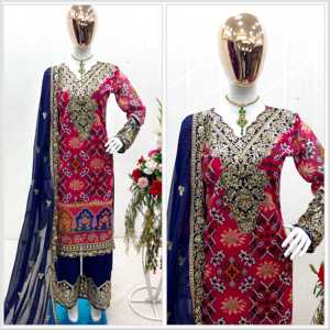 Conjunto de Fiesta para Mujer de Diseñador con Hermosa Dupatta Top-Sarara para un Look Elegante - Product Image 3