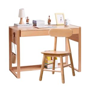 Conjunto de silla y escritorio de madera para niños, para tareas de lectura, de estudio y desarrollo educativo. - Product Image 2