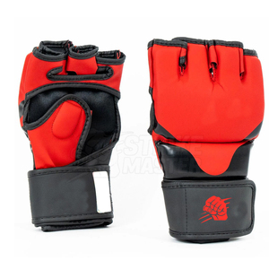 ถุงมือ MMA หนังคุณภาพสูง กันน้ำ พร้อมโลโก้สั่งทำพิเศษ ดีไซน์ครึ่งนิ้ว สวมใส่สบาย สำหรับฝึกศิลปะการต่อสู้ - Product Image 2