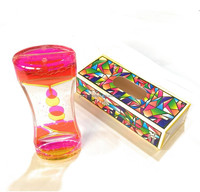 Minuteur à mouvement liquide en acrylique coloré de luxe, outil d'apprentissage sensoriel pour l'autisme, anti-stress, 13,7 cm