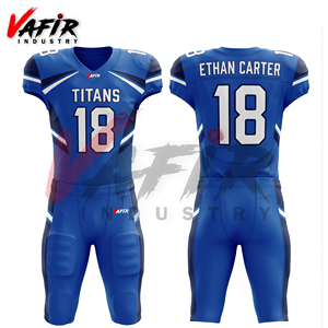 Uniforme de Fútbol Americano Cómodo y Transpirable, Sublimado Personalizado, Material de Spandex/Poliéster, Secado Rápido, Cuello en V, Elástico - Product Image 1