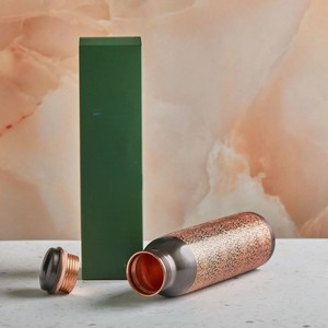 Modern Matte <b>Copper</b> Water <b>Bottle</b> Smooth Surface Designer <b>Drinking</b> <b>Bottle</b> for Daily Use and Gifting Use - Product Image 3
