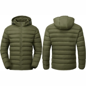 Nuevas Chaquetas Bomber Acolchadas Brillantes de Poliéster para Hombre, Estilo Urbano, Tendencia Primavera, con Bordado Frontal, Venta al Por Mayor - Product Image 1