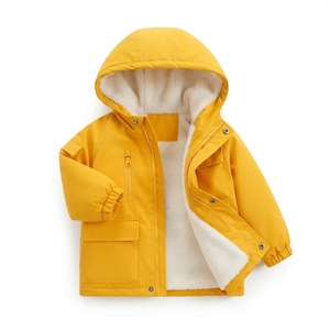 Ensemble de veste deux pièces brodée pour enfants, fermeture éclair intégrale, capuche, doublure en polaire écologique, vêtements de sport d'automne, tenue décontractée confortable pour garçons - Product Image 5