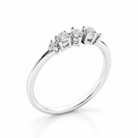 Bague de fiançailles en or blanc 14 carats, diamant rond brillant de 1,00 carat, clarté VS1, couleur F, style romantique, certifié IGI, bijoux en diamant