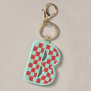 Llavero de Lona Hecho a Mano con Diseño Personalizado, Patrón de Cuadros Verde y Lima - Arte para Fiestas y Celebraciones - Product Image 4