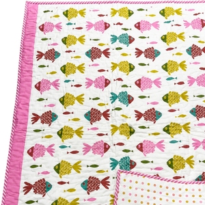 Edredón para Bebé Hecho a Mano con Estampado de Bloques, Algodón Suave, Reversible, Ligero, Relleno Hipoalergénico, para el Hogar, Viajes y Regalos - Product Image 1