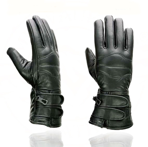 Gants de moto pour homme Samroz Sports - Cuir noir - Product Image 3