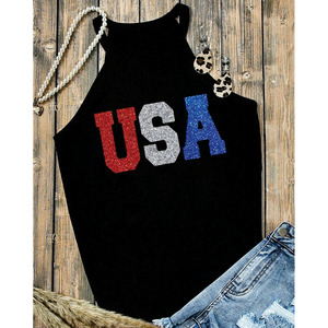 Camiseta Corta Negra de Tirantes Finos para Mujer al por Mayor, Ajustable, Básica, Ajustada, Casual, Suministro de Camisetas Cortas para Mujer - Product Image 6