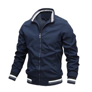Chaqueta bomber de alta calidad para hombre 100% poliéster cálido transpirable chaquetas de Hombre Ropa exterior abrigos contraste costilla rayas bomber - Product Image 1