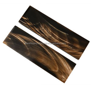 Buffalo Horn Scales Handle Set Pair Custom Souvenir Animal Nautical Style <b>Polished</b> Knife Making Blanks ARTISAN CRAFT Europe - Product Image 5