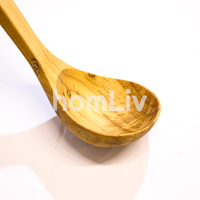 Cuchara de Sopa de Madera de Teca Natural OEM, Ecológica, Sostenible, de Grado Alimenticio, Sin Pintura ni Barniz, Halal, Personalizada