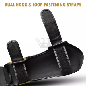 Nouvel Arrivage Protège-tibias et protège-pieds en cuir de haute qualité pour l'entraînement MMA, Muay Thai, Kickboxing, personnalisables, légers, professionnels, en métal - Product Image 6