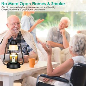 Scaldacera Elettrico Dimmerabile per Candele Profumate con 2 Lampadine GU10 e Gancio per Appendere, Ideale per Soggiorno e Bagni - Product Image 5