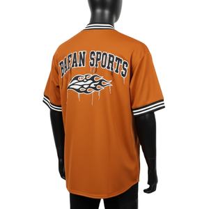 เสื้อยืดผู้ชายผ้าฝ้าย 100% ทรงหลวม พิมพ์ลาย เสื้อเบสบอลผู้ชาย ระบายอากาศได้ดี ผ้าโพลีเอสเตอร์ถักลายริบ  โลโก้แบบรีดร้อนสั่งทำได้ - Product Image 5