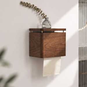 Natural Wood <b>Tissue</b> Box Storage <b>Holder</b> with Smooth Finish - Product Image 2