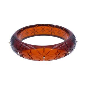 Pulsera de Resina Transparente Tallada Estilo Vintage, Joyería de Moda Sencilla, Brazaletes con Dijes - Product Image 6