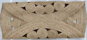 พรมปูพื้นทรงกลมลายหอยเชลล์สไตล์โบโฮ ทอมือจากเส้นใยปอกระเจา ตกแต่งบ้านสไตล์เรียบง่ายแบบธรรมชาติ - Product Image 2