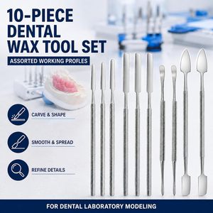 Ensemble de 10 outils de sculpture en acier inoxydable pour la cire, les argiles, la poterie, la fabrication de bijoux et les détails miniatures - Product Image 5
