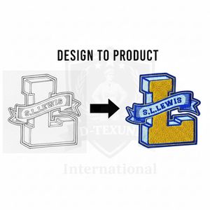 Farmer's Market/Chenille Iron-<b>On</b> Custom <b>A</b>-Z <b>Letters</b> 3D Felt Embroidered Patch Square Iron-<b>On</b> Nonwoven Felt Gift Decor - Product Image 3