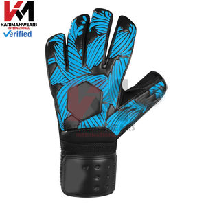Gants de gardien de but de football professionnels, paume en latex, gants anti-choc avec sangle de poignet réglable pour l'entraînement en plein air - Product Image 4