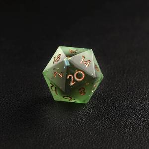 Jeu de dés en résine de précision, dés polyédriques en résine à coins vifs pour jeux de table professionnels, fournitures en gros - Product Image 6