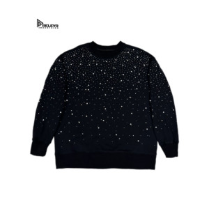Nouveau style de sweat à capuche en strass de haute qualité pour homme, design tendance, 100% coton, sweat à capuche unisexe avec fermeture éclair - Product Image 4
