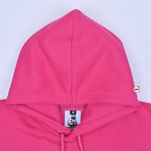 Best Selling <b>Men</b> Pink Hooded Short Sleeve Sweatshirt Fleece Cotton Casual Streetwear <b>Pullover</b> with Front Pocket <b>Mens</b> Hoodies OEM - Product Image 5