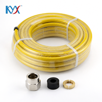Kit complet de raccords de gaz en laiton sans évasement avec tuyau flexible en spirale pour une installation rapide sur site
