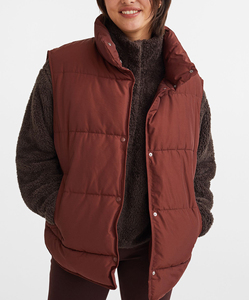 Standing collar <b>sleeveless</b> Waterproof & Breathable Detachable Hood <b>Coat</b> New Design Cotton Filled <b>Sleeveless</b> <b>Women</b> Puffer Jacket - Product Image 1