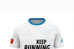 Camiseta Deportiva para Hombre, Azul y Blanca, con Estampado Personalizado - Product Image 2