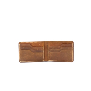 <b>Men's</b> Vintage Leather <b>Wallet</b> Handstitched Bifold Card Holder Slim Minimalist Pocket Purse Cash Slots Organizer Camel <b>Brown</b> New - Product Image 6